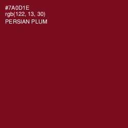 #7A0D1E - Persian Plum Color Image