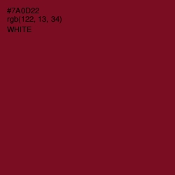 #7A0D22 - Claret Color Image