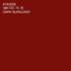 #7A0E08 - Dark Burgundy Color Image