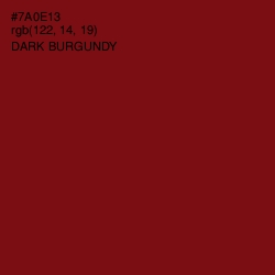 #7A0E13 - Dark Burgundy Color Image