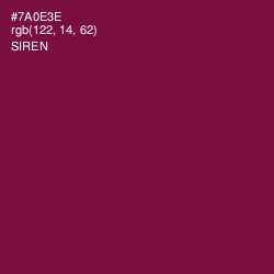 #7A0E3E - Siren Color Image