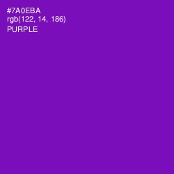#7A0EBA - Purple Color Image