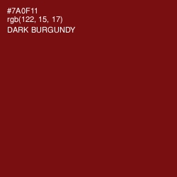#7A0F11 - Dark Burgundy Color Image