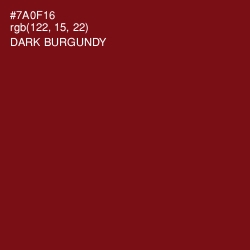 #7A0F16 - Dark Burgundy Color Image