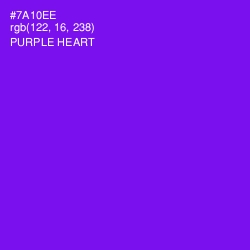 #7A10EE - Purple Heart Color Image