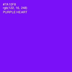 #7A10F8 - Purple Heart Color Image