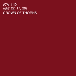 #7A111D - Crown of Thorns Color Image