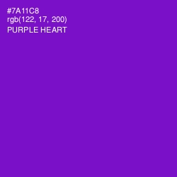 #7A11C8 - Purple Heart Color Image