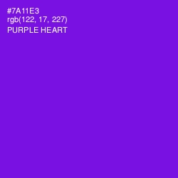 #7A11E3 - Purple Heart Color Image