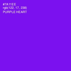 #7A11EE - Purple Heart Color Image