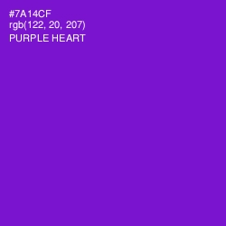 #7A14CF - Purple Heart Color Image