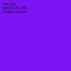 #7A14F5 - Purple Heart Color Image