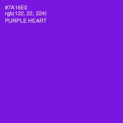 #7A16E0 - Purple Heart Color Image