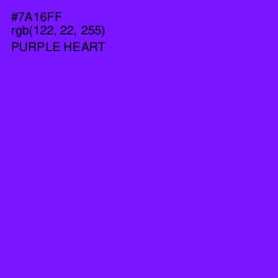 #7A16FF - Purple Heart Color Image