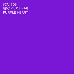 #7A17D6 - Purple Heart Color Image