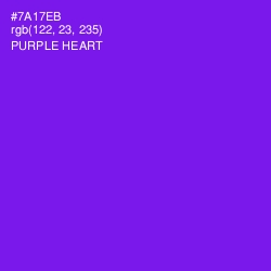 #7A17EB - Purple Heart Color Image