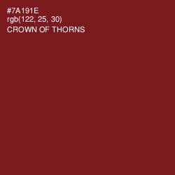 #7A191E - Crown of Thorns Color Image