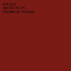 #7A1A15 - Crown of Thorns Color Image