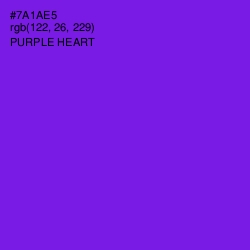 #7A1AE5 - Purple Heart Color Image