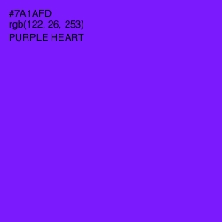 #7A1AFD - Purple Heart Color Image