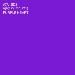 #7A1BD3 - Purple Heart Color Image