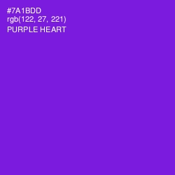 #7A1BDD - Purple Heart Color Image