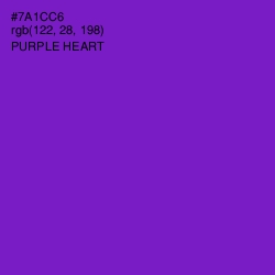 #7A1CC6 - Purple Heart Color Image