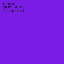 #7A1CE5 - Purple Heart Color Image