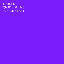 #7A1CFC - Purple Heart Color Image