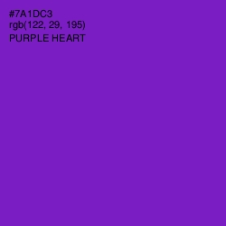 #7A1DC3 - Purple Heart Color Image