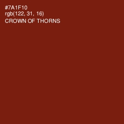 #7A1F10 - Crown of Thorns Color Image