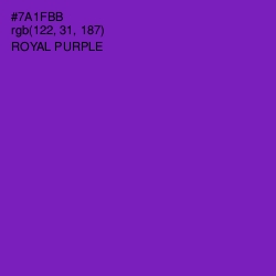 #7A1FBB - Royal Purple Color Image