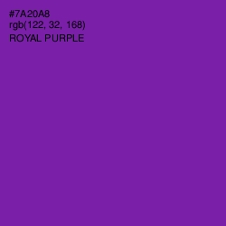 #7A20A8 - Royal Purple Color Image