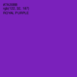 #7A20BB - Royal Purple Color Image