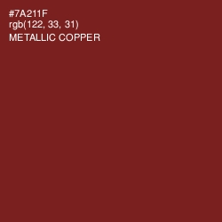 #7A211F - Metallic Copper Color Image