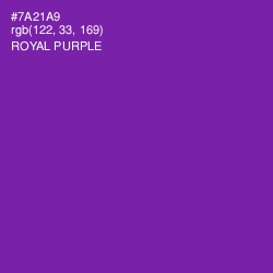 #7A21A9 - Royal Purple Color Image