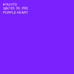 #7A21FD - Purple Heart Color Image