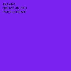 #7A23F1 - Purple Heart Color Image