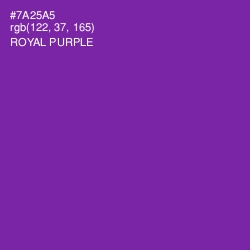 #7A25A5 - Royal Purple Color Image