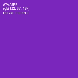 #7A25BB - Royal Purple Color Image