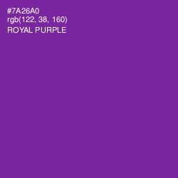 #7A26A0 - Royal Purple Color Image