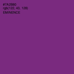 #7A2B80 - Eminence Color Image