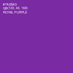 #7A2BA3 - Royal Purple Color Image