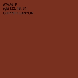 #7A301F - Copper Canyon Color Image