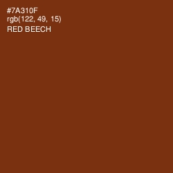 #7A310F - Red Beech Color Image