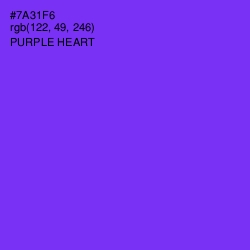 #7A31F6 - Purple Heart Color Image