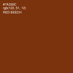 #7A330C - Red Beech Color Image