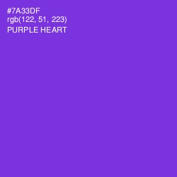 #7A33DF - Purple Heart Color Image