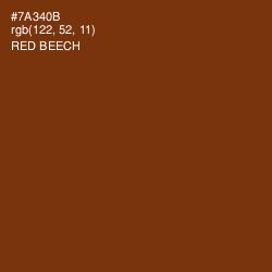 #7A340B - Red Beech Color Image