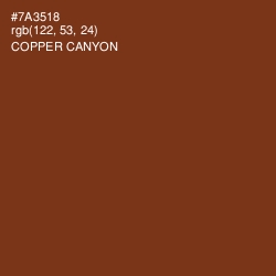 #7A3518 - Copper Canyon Color Image